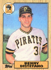 1987 Topps Baseball Cards      651     Benny Distefano